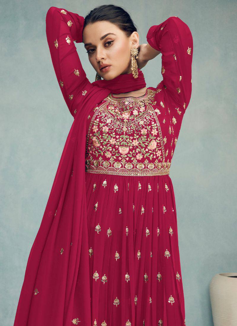 Pink Bollywood Suit Indian Kameez Salwar Party Pakistani party Ethnic Anarkali Gown gowns dresses for women's