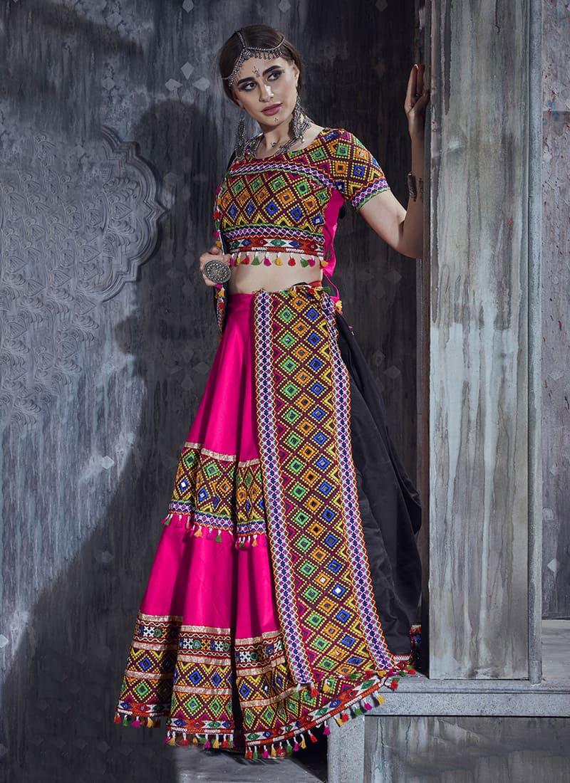 Pink Color Designer Chaniya Choli For Navratri