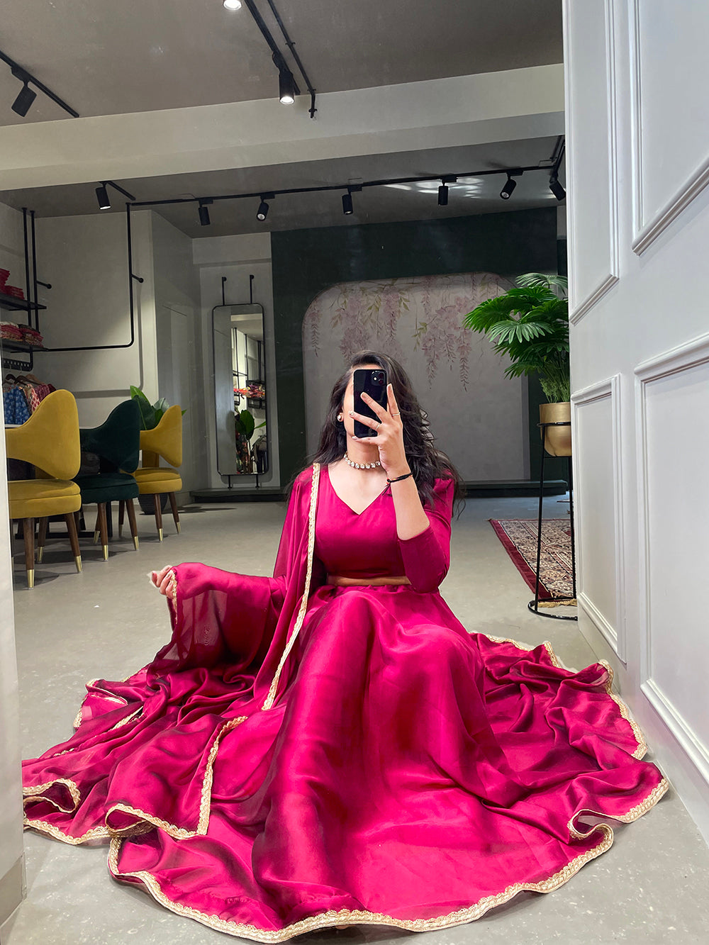 Pink Color Simple Rangoli Silk Party Wear Lehenga Choli