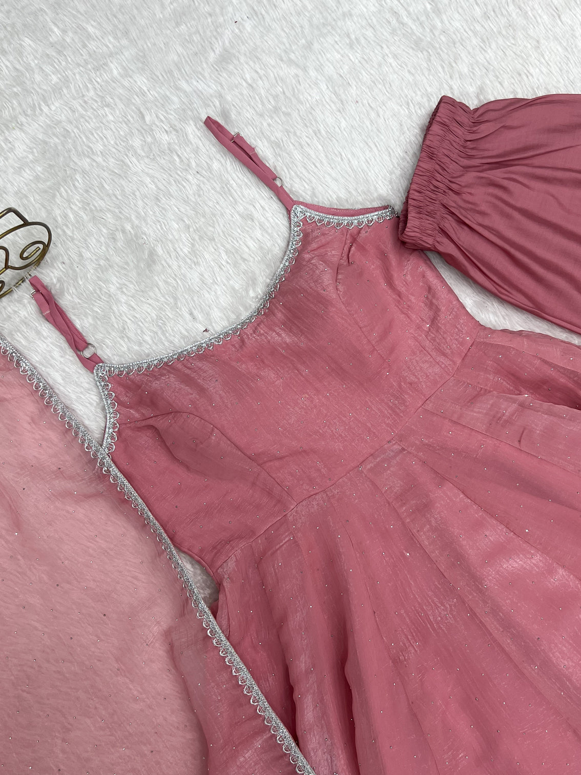 Pink Designer Flared Anarkali Suit