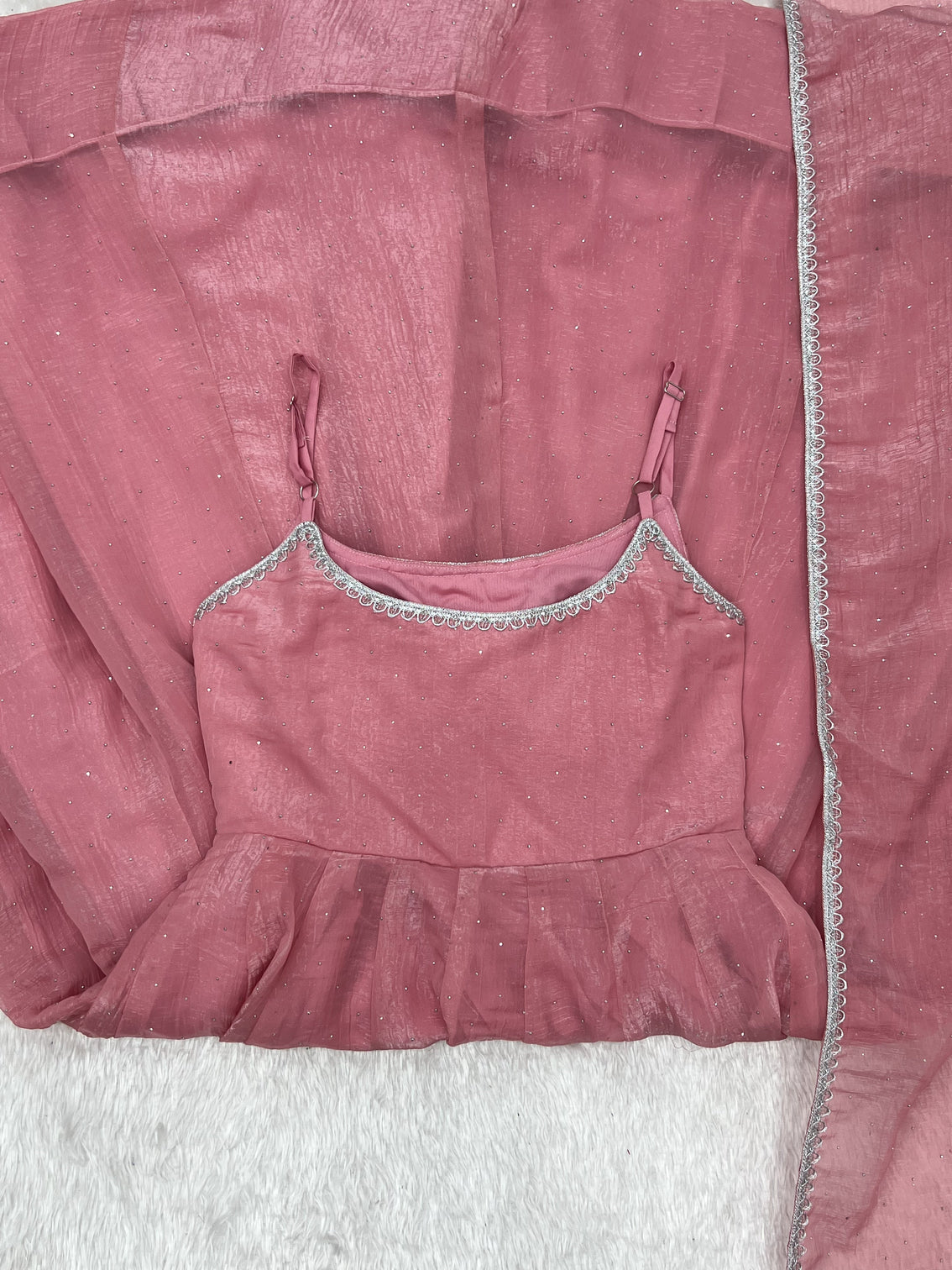Pink Designer Flared Anarkali Suit