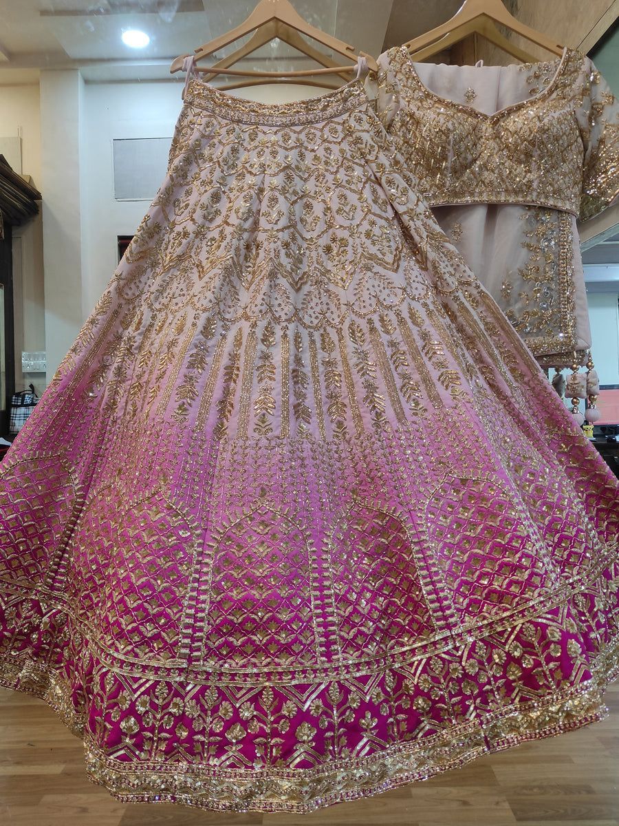 Pink Designer Kiara Advani Styled Wedding Lehenga Choli with Heavy Sequin Work