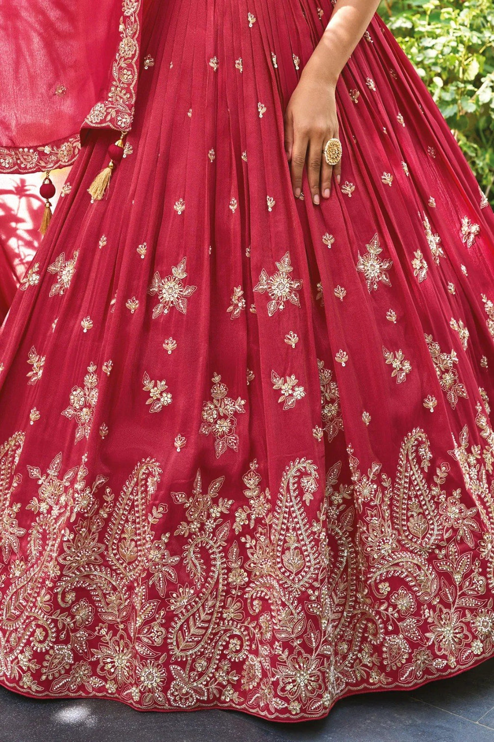 Pink Dori & Sequence Work Lehenga