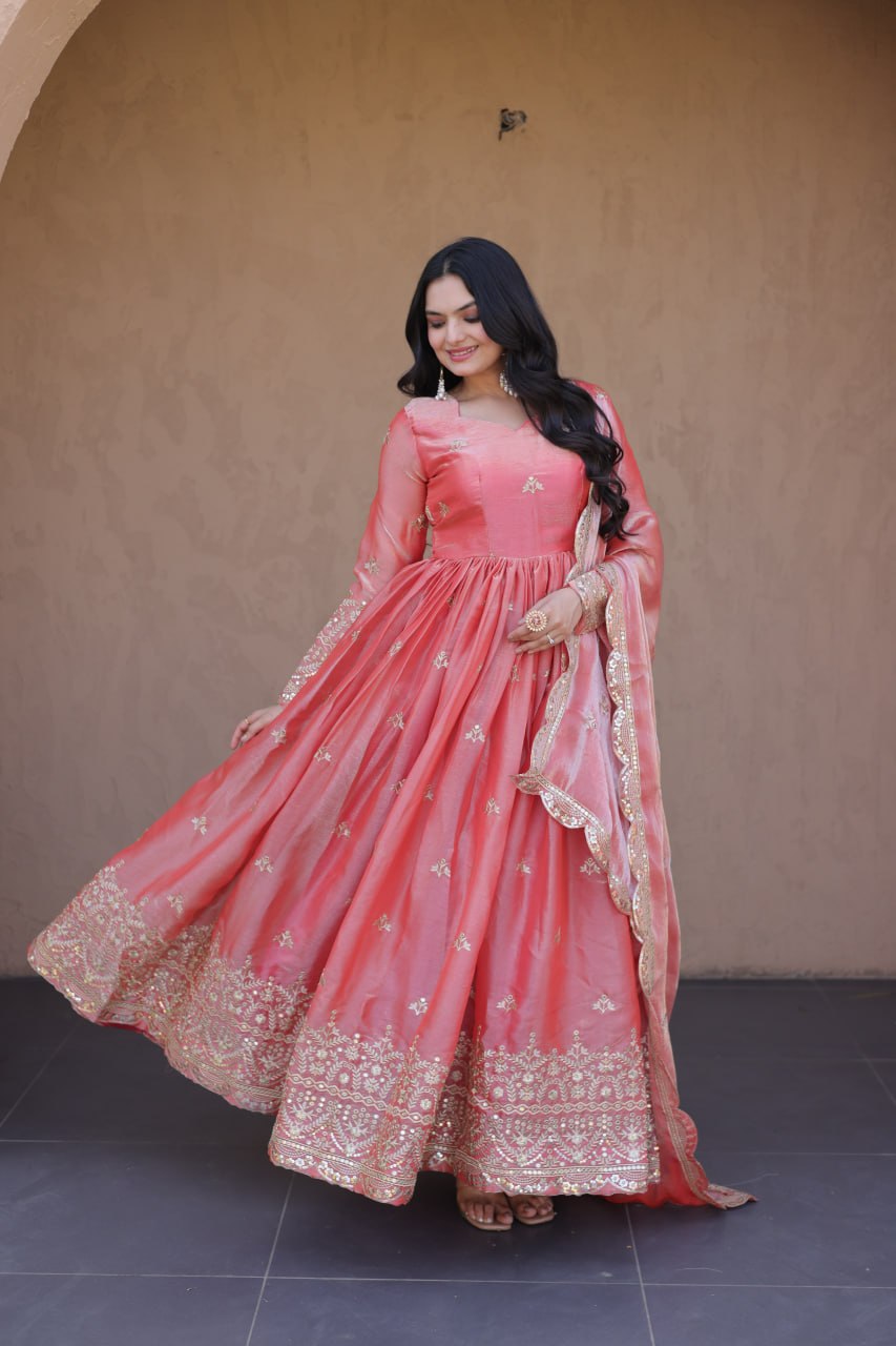 Gajari Fendi Luxury Silk Gown
