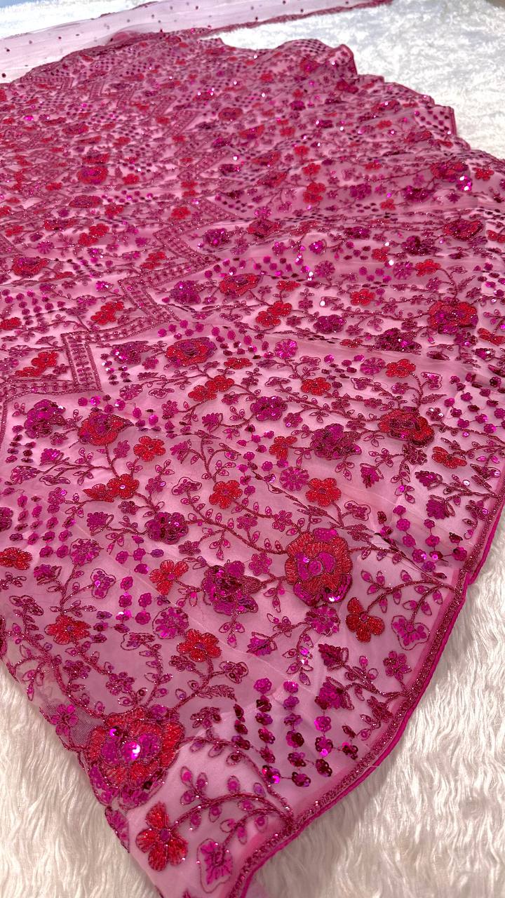 Pink Festive Designer Lehenga Choli