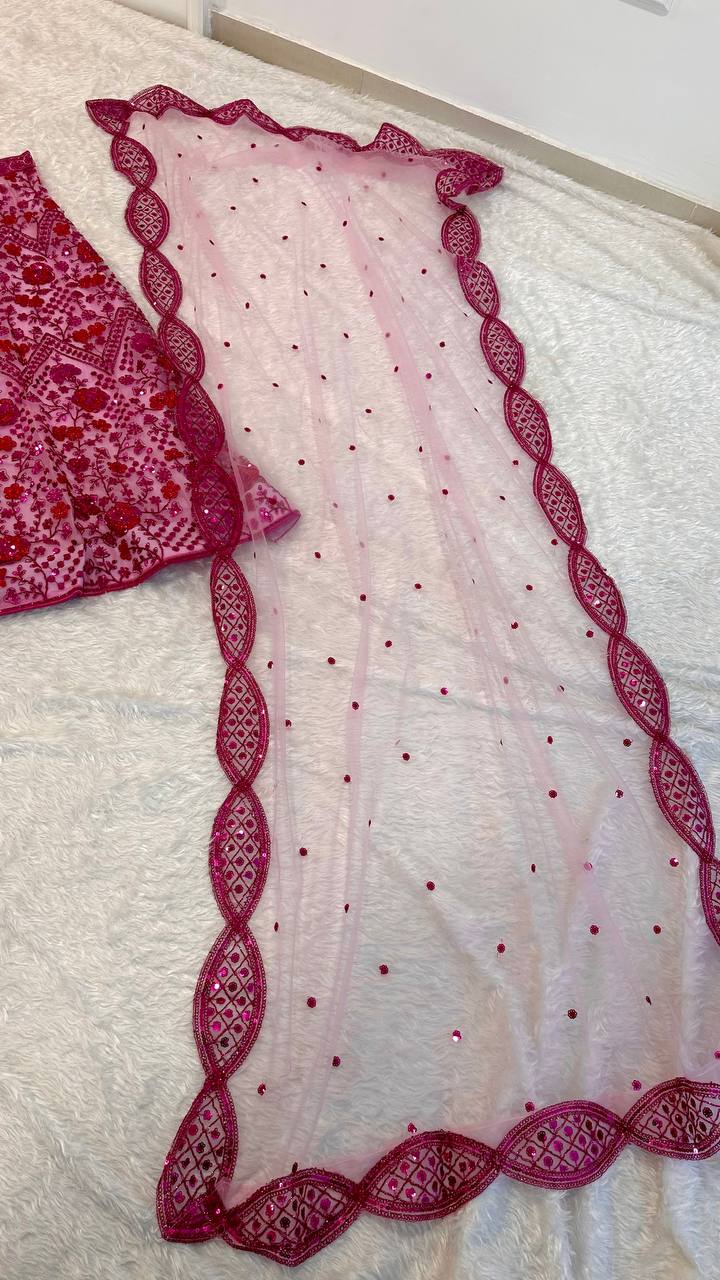 Pink Festive Designer Lehenga Choli
