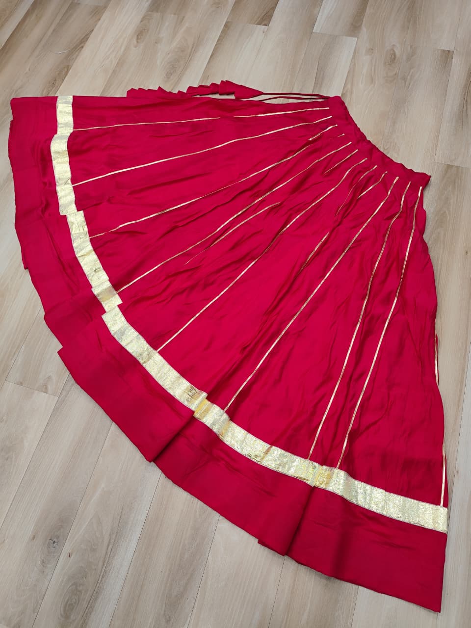 Pink Navratri Special Roman Fabric Lehenga Choli with Kutchi Gamthi & Mirror Work