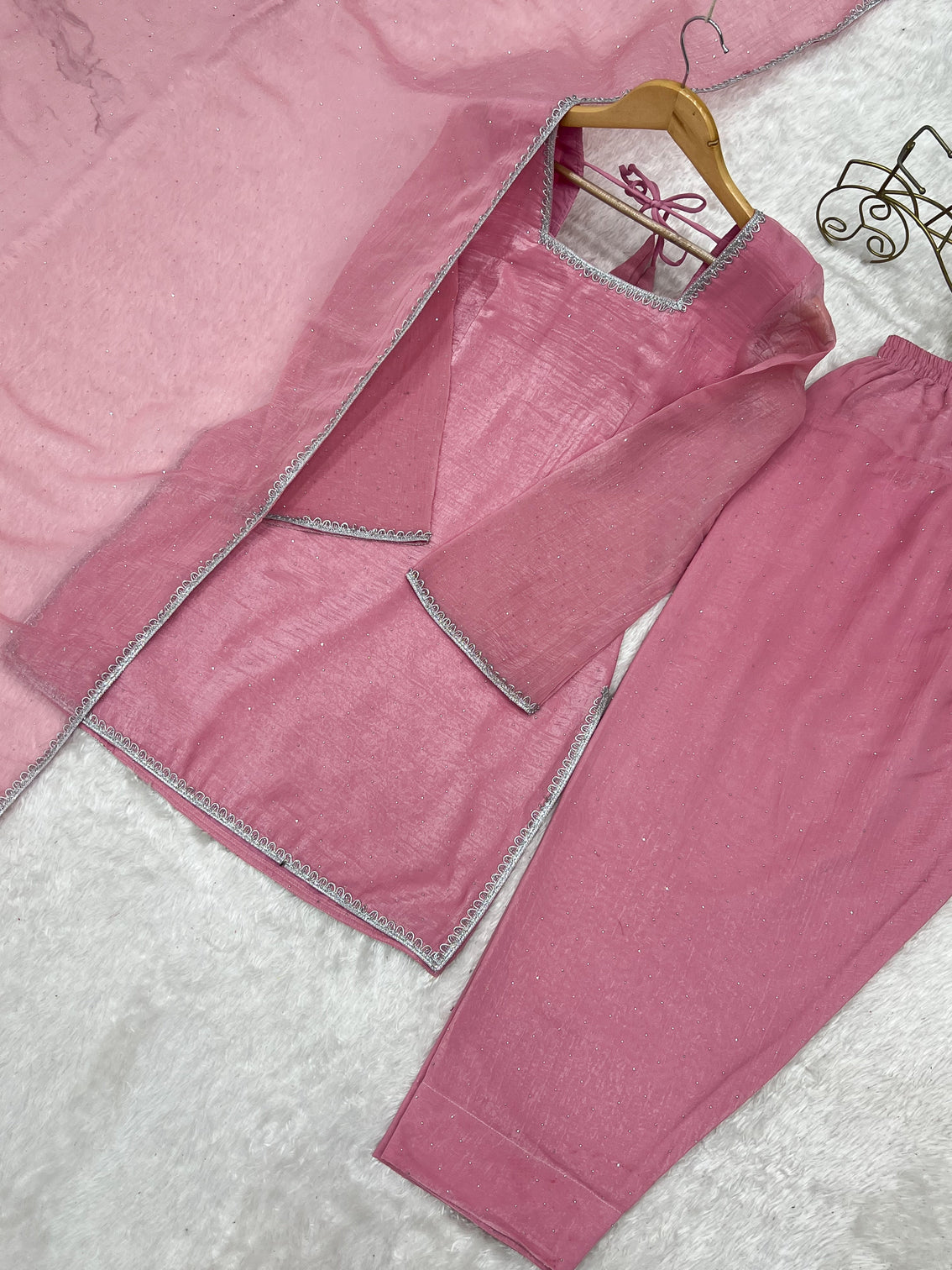 Pink Silk Kurta Salwar Set