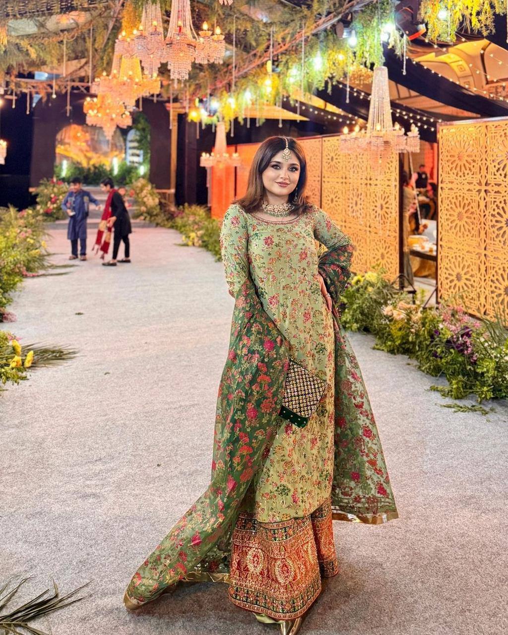 Pista Elegant Faux Georgette Plazo Set with Dupatta – Thread & Sequin Work