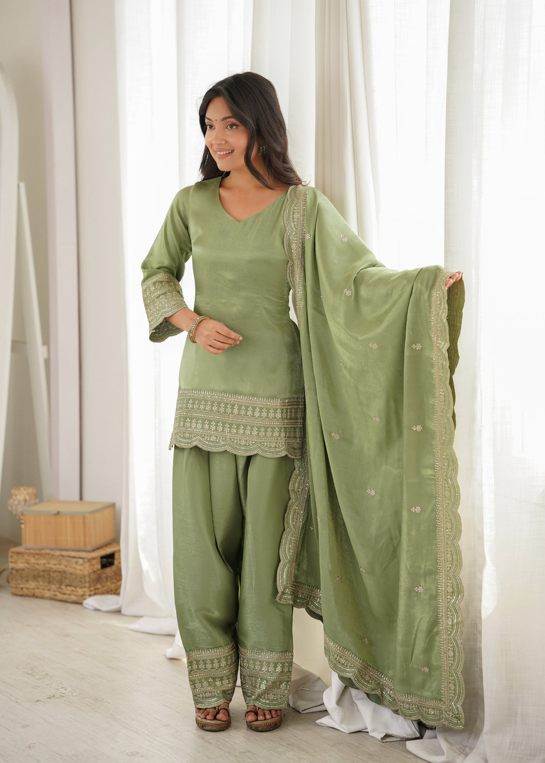 Pista Luxury Glass Farshi Shalwar suit
