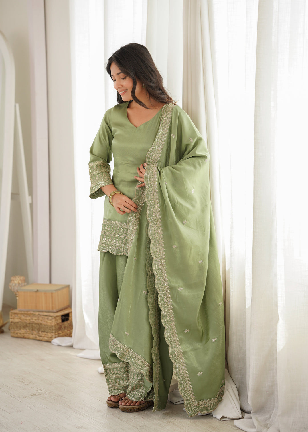 Pista Luxury Glass Farshi Shalwar suit