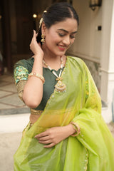Silk Lehenga with Weaving Border and Zari Work for Bridal Functions