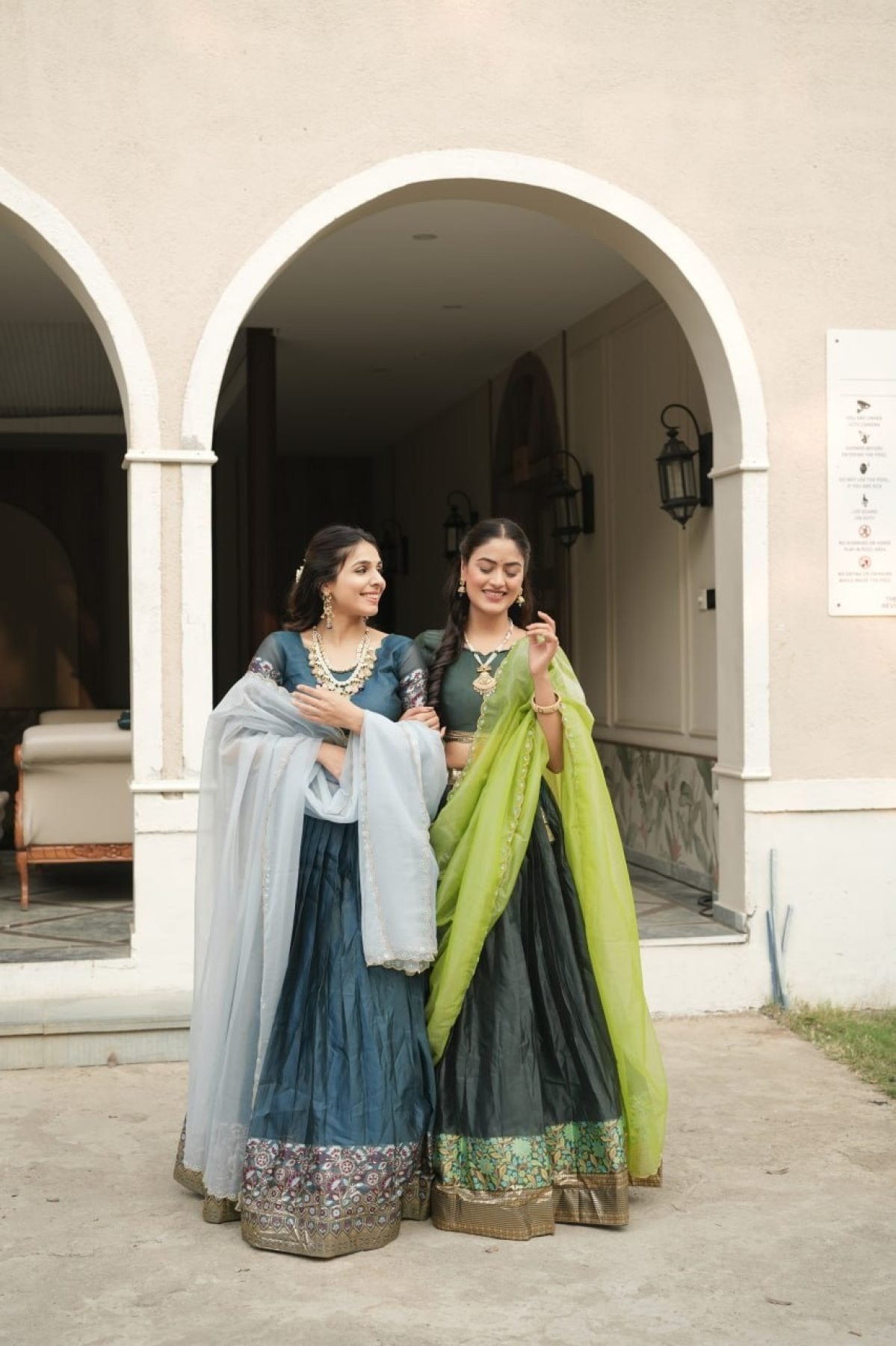 Silk Lehenga with Weaving Border and Zari Work for Bridal Functions