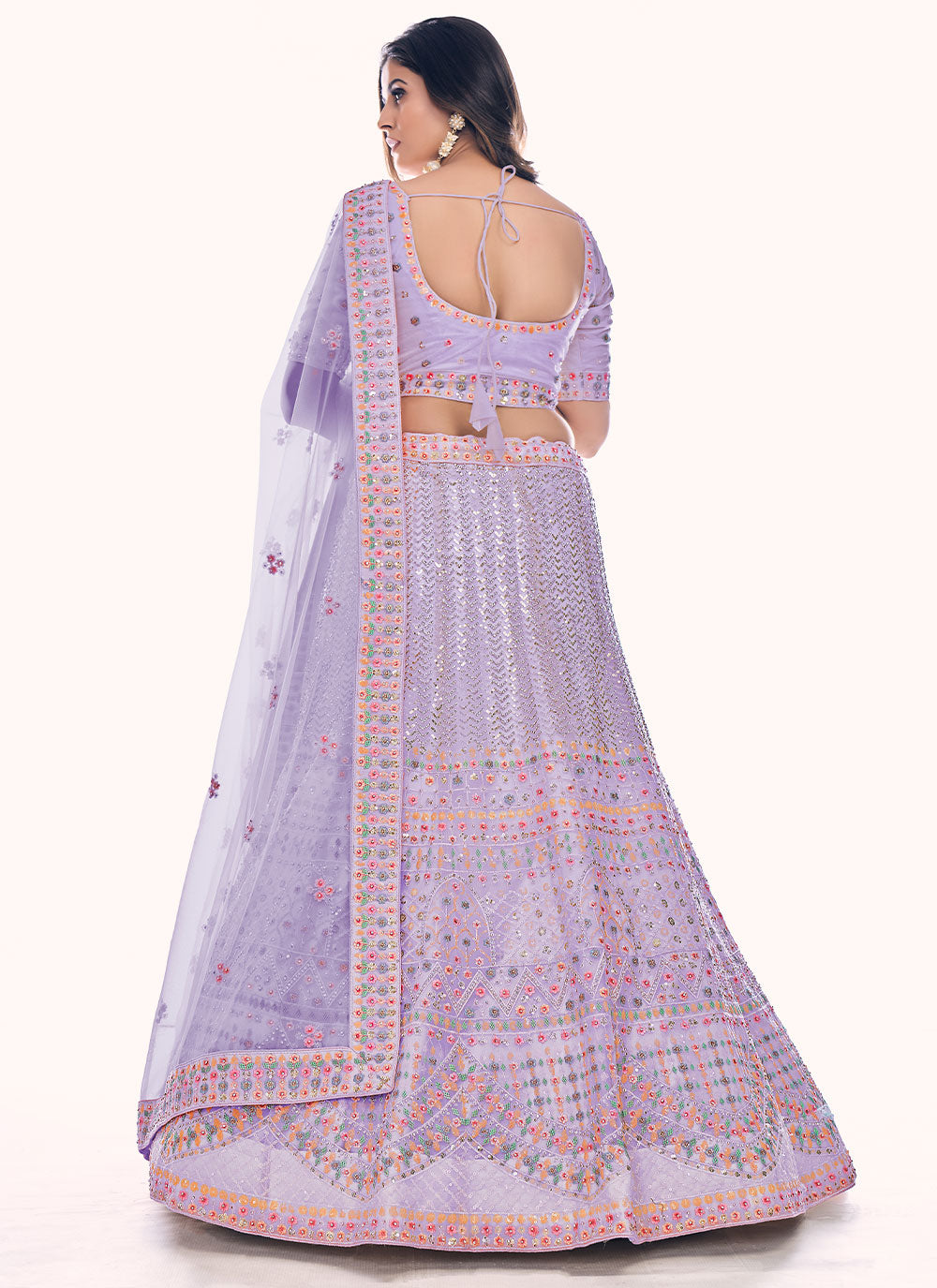 Purple Net Trendy Lehenga Choli