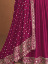 Pretty Pink  Zari Embroidered Silk Event Wear Gown