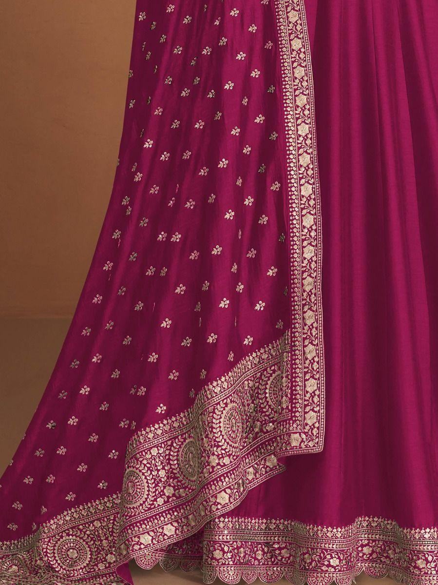 Pretty Pink  Zari Embroidered Silk Event Wear Gown