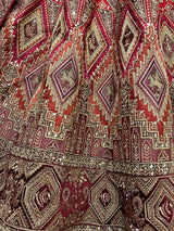 Pretty Red Dori Work Silk Bridal Lehenga Choli With Soft Net Dupatta