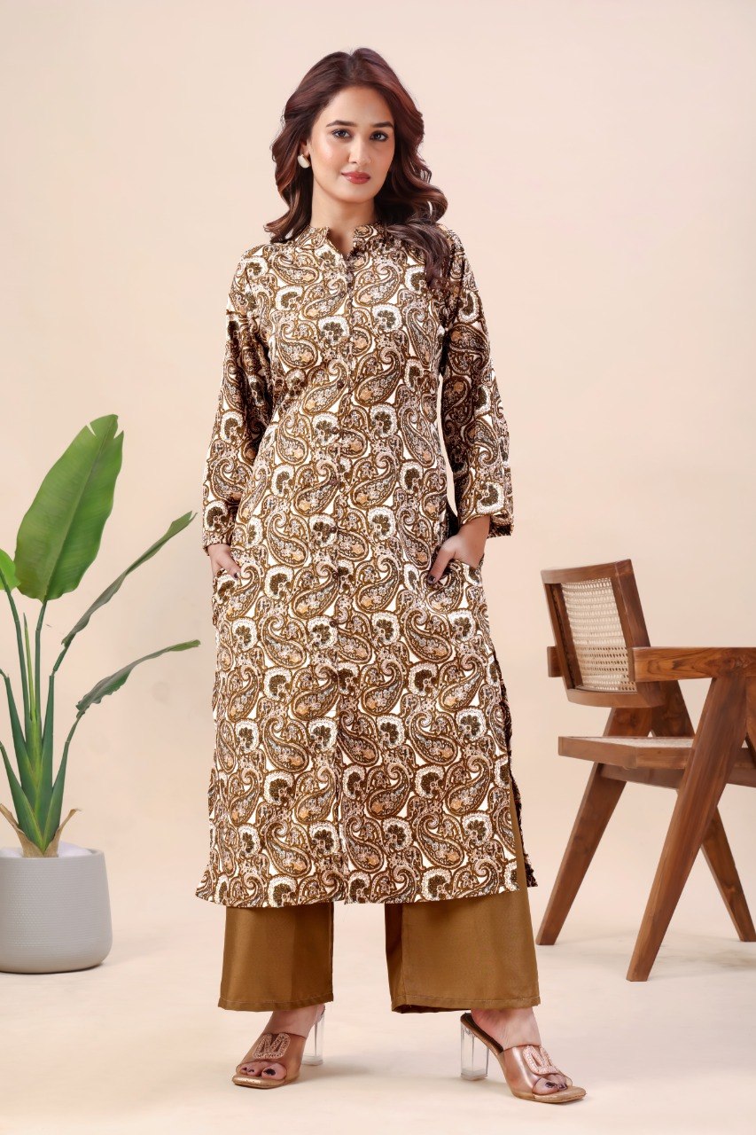 Printed Cotton Kurta Pant Set