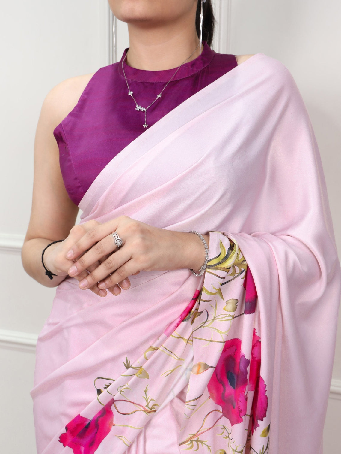 Printed Satin Silk Saree