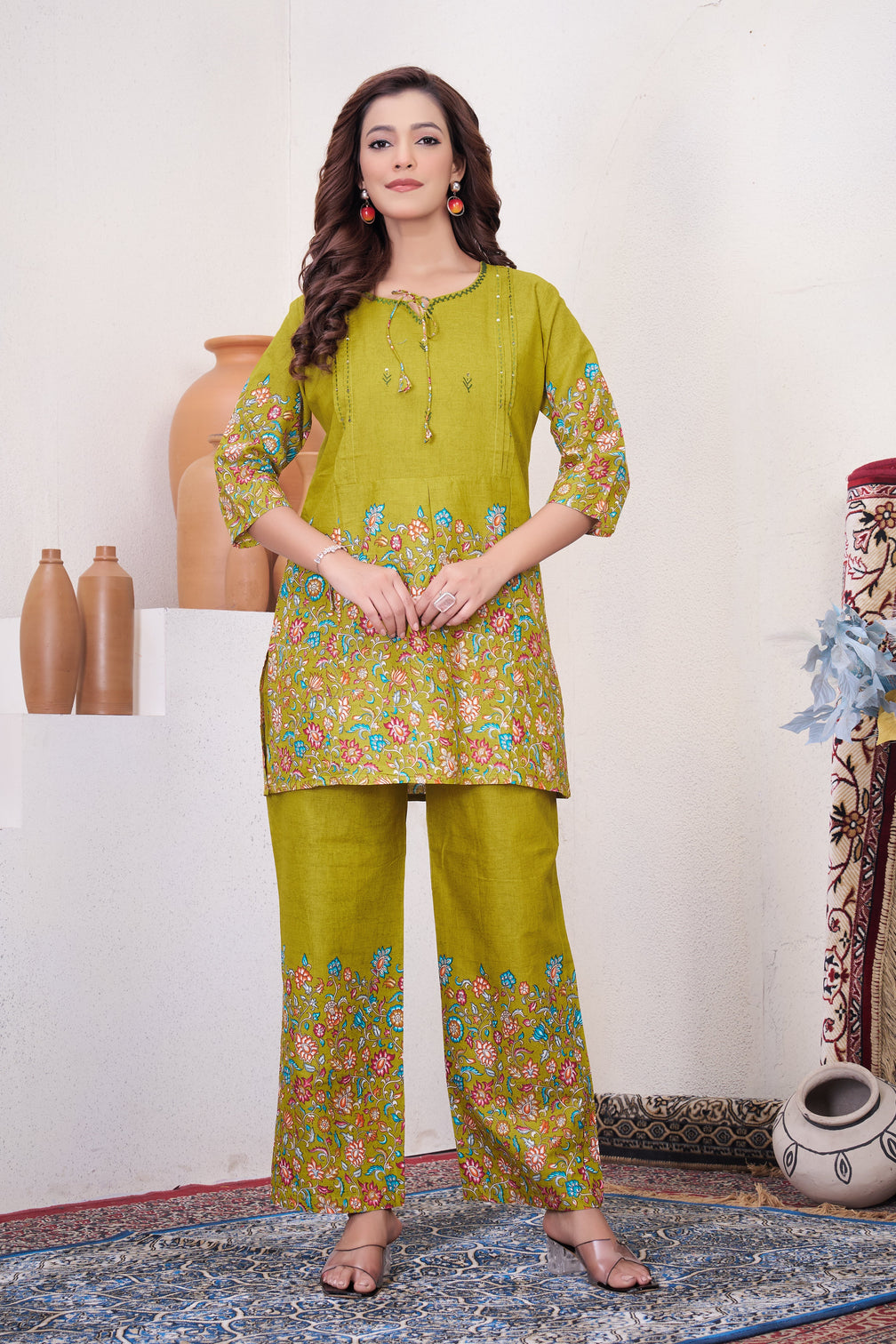 Pure Cotton Printed Co-ord Set for Women