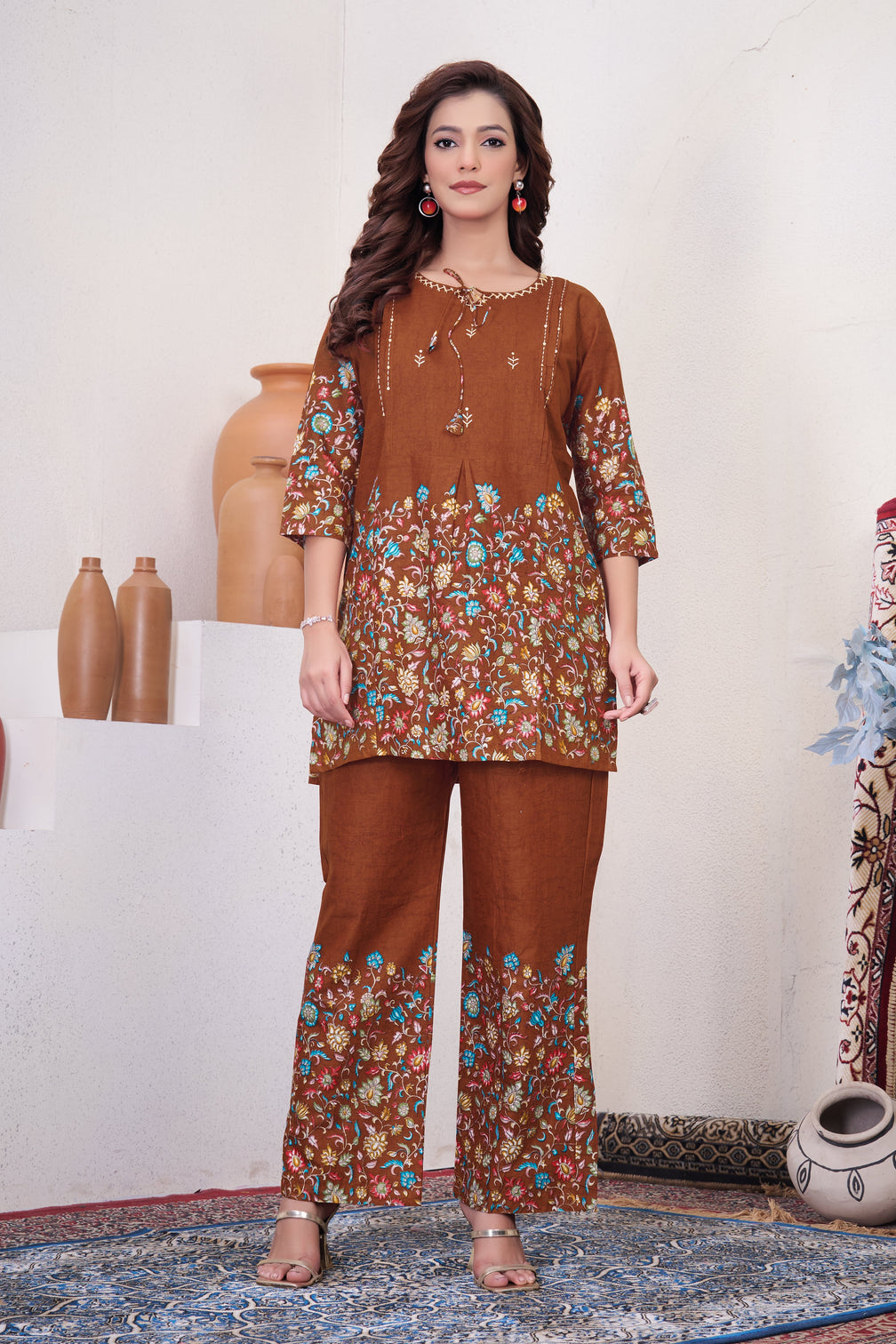 Pure Cotton Printed Co-ord Set for Women