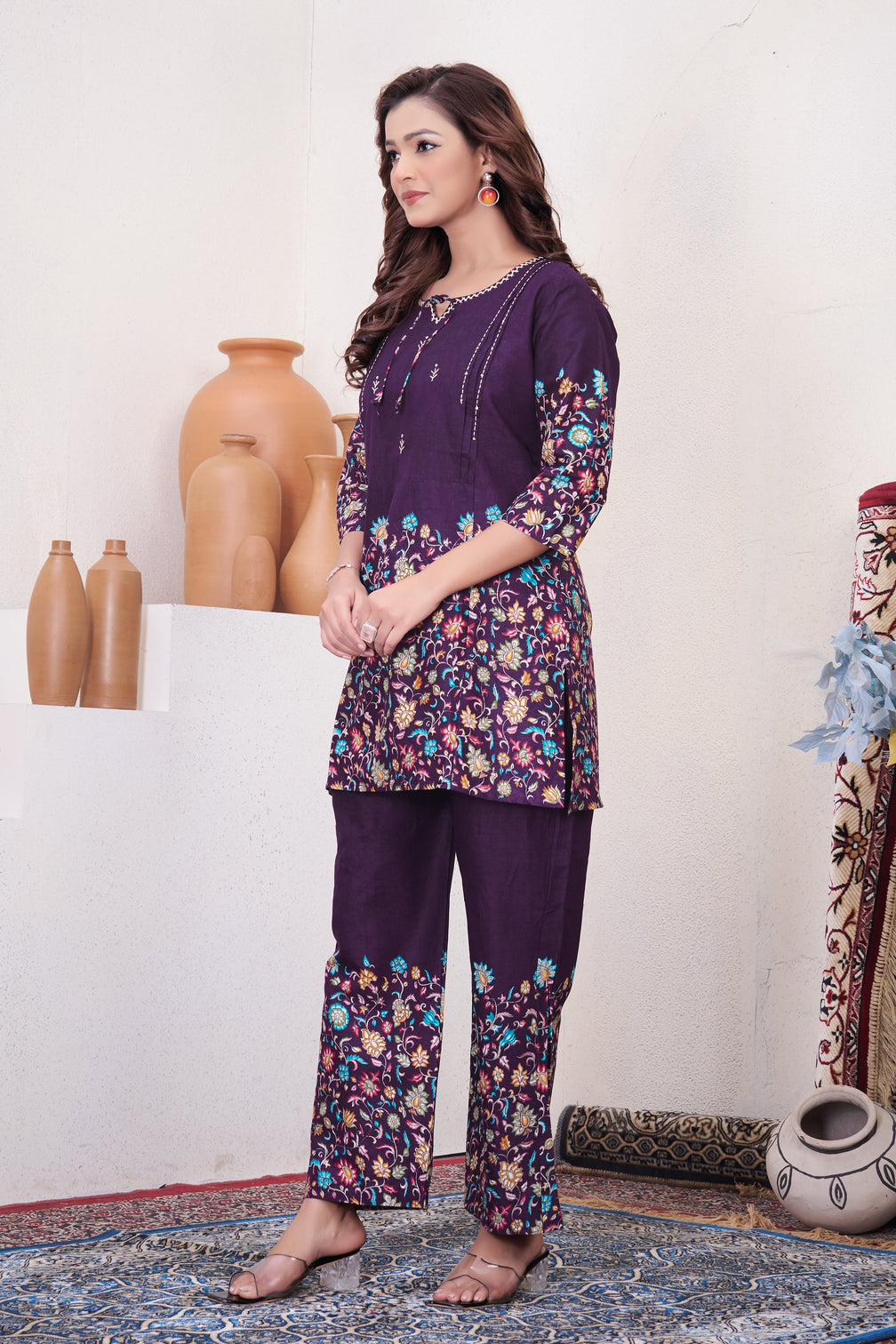 Pure Cotton Printed Co-ord Set for Women