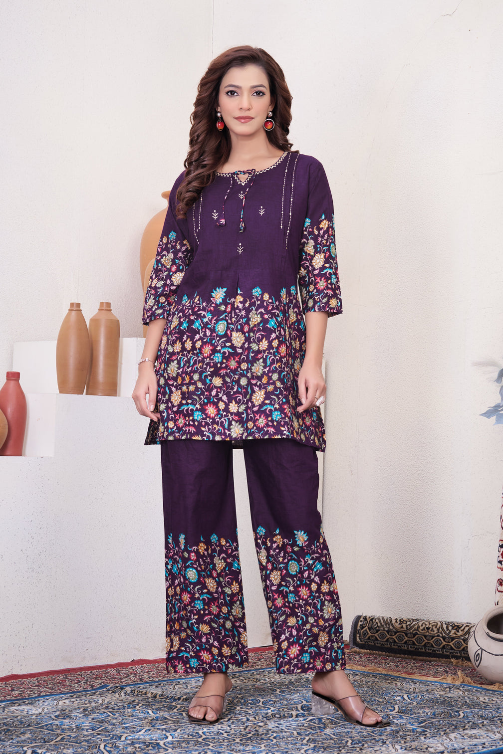 Pure Cotton Printed Co-ord Set for Women