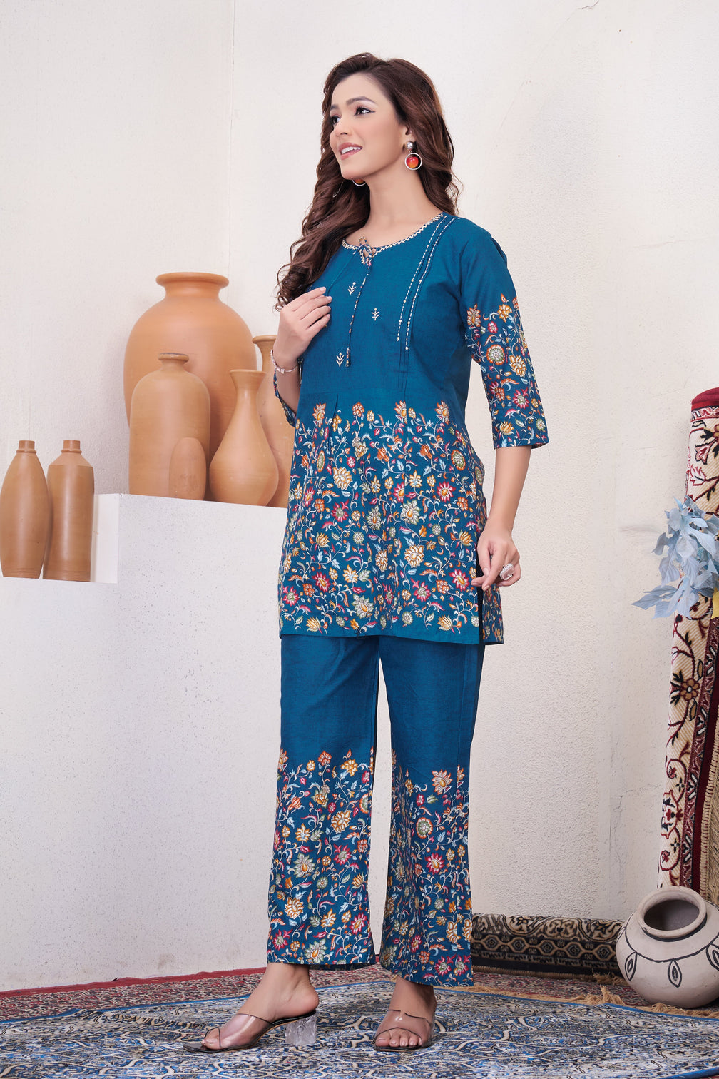 Pure Cotton Printed Co-ord Set for Women