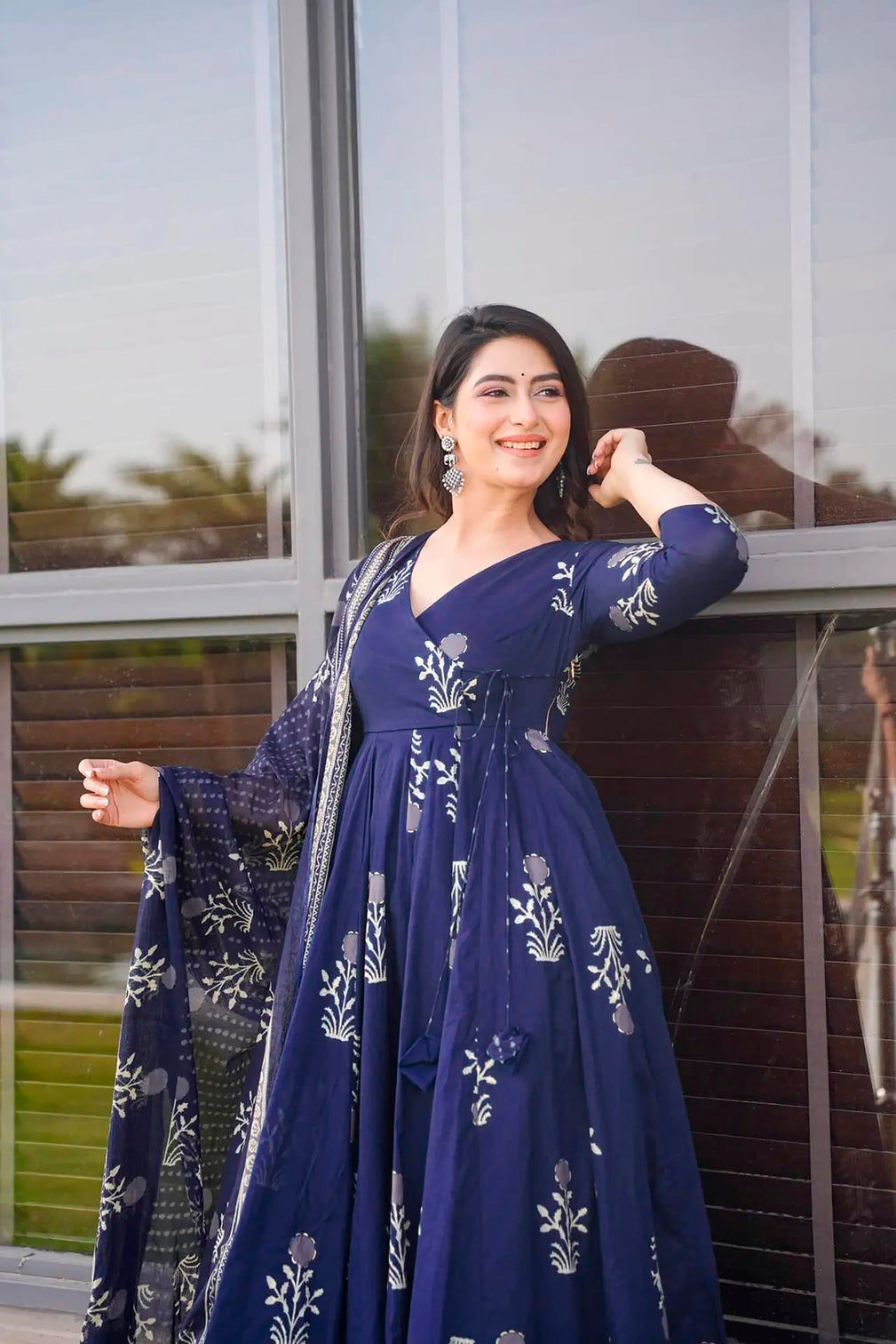 Pure Muslin Digital Print Kurti Pant Dupatta Set