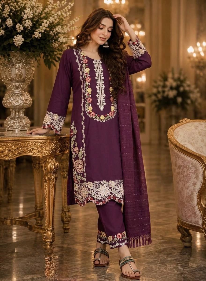 Pure Satin Rayon Kurta Pant Set