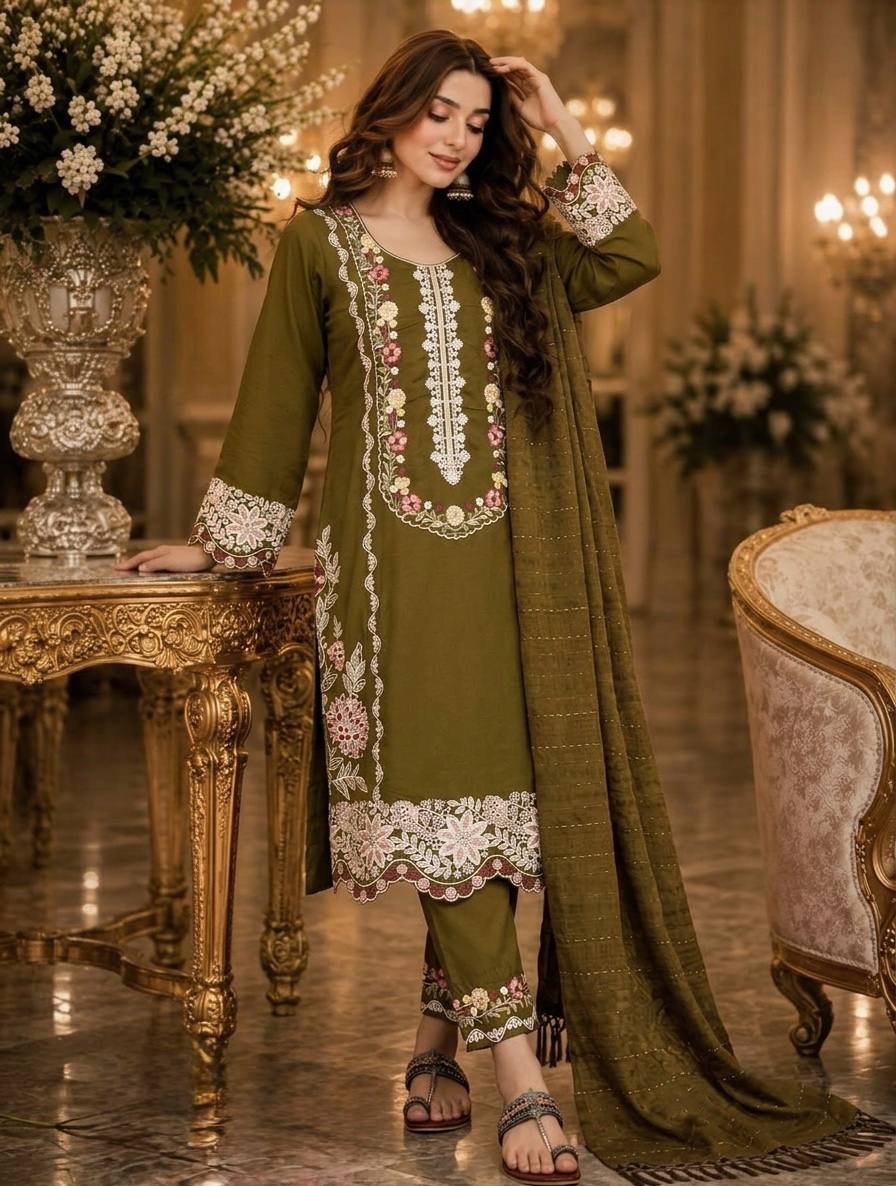 Pure Satin Rayon Kurta Pant Set