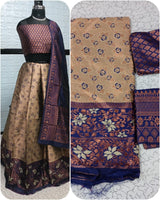 Pure Softy Silk Zari Half Lehenga Saree with Banarasi Dupatta