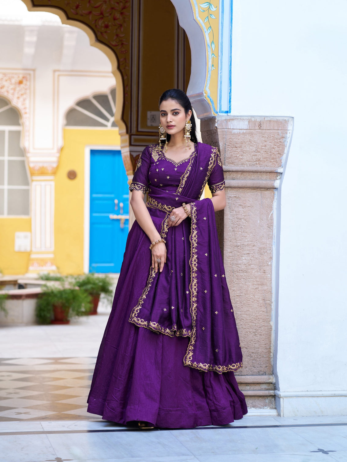 Wedding wear silk lehenga choli