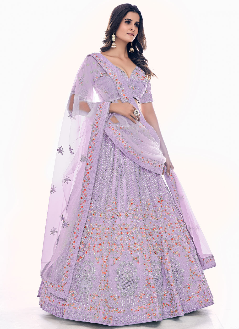 Trendy Lehenga Choli In Purple Color