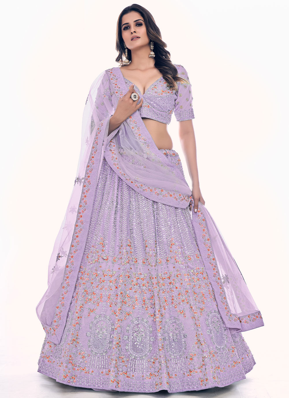 Trendy Lehenga Choli In Purple Color