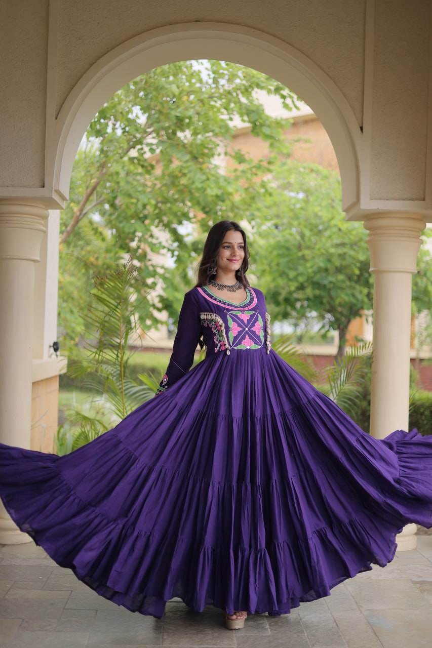Purple Cotton Mirror & Real Codi Work Gown