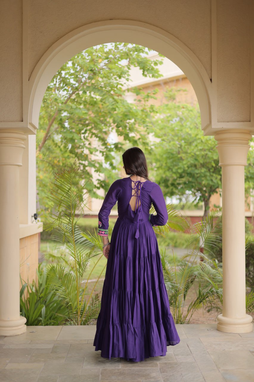 Purple Cotton Mirror & Real Codi Work Gown