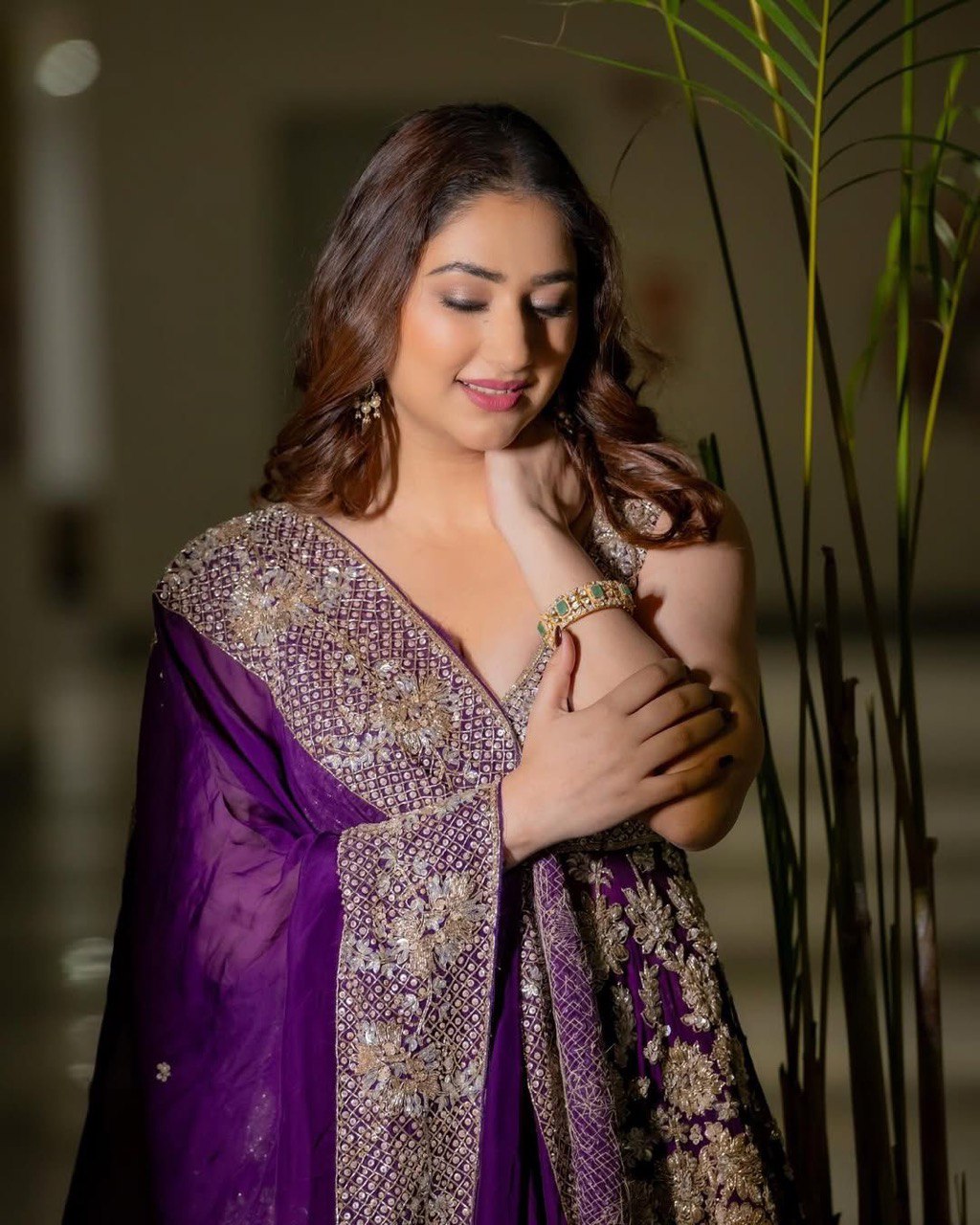 Purple Eid Special Elegant Sharara Set