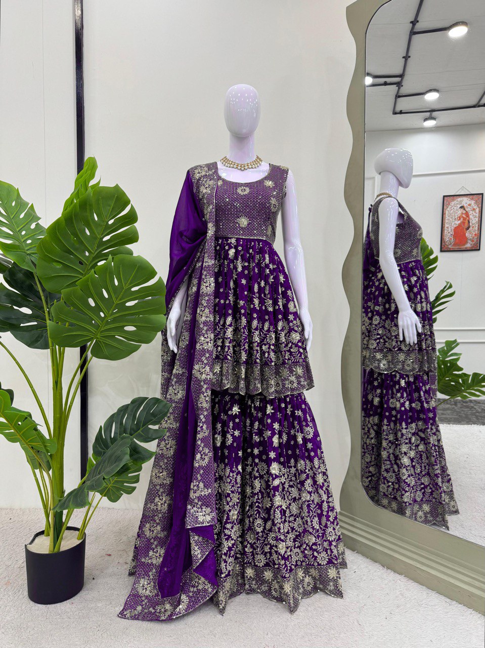 Purple Eid Special Elegant Sharara Set