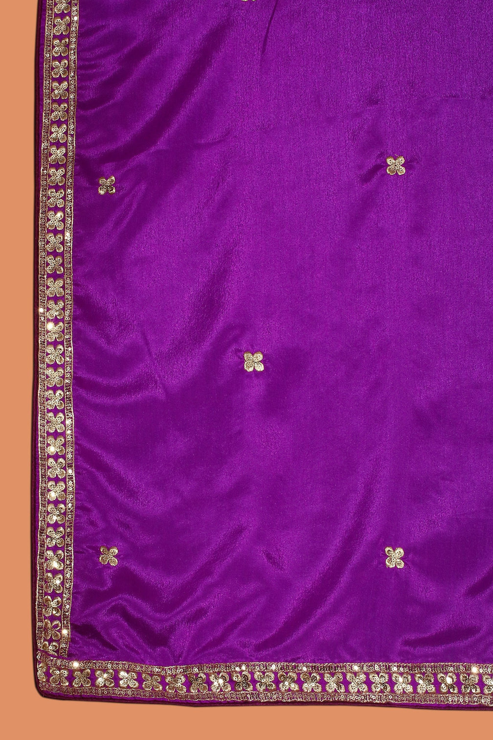 Purple Embroidered Palazzo Set