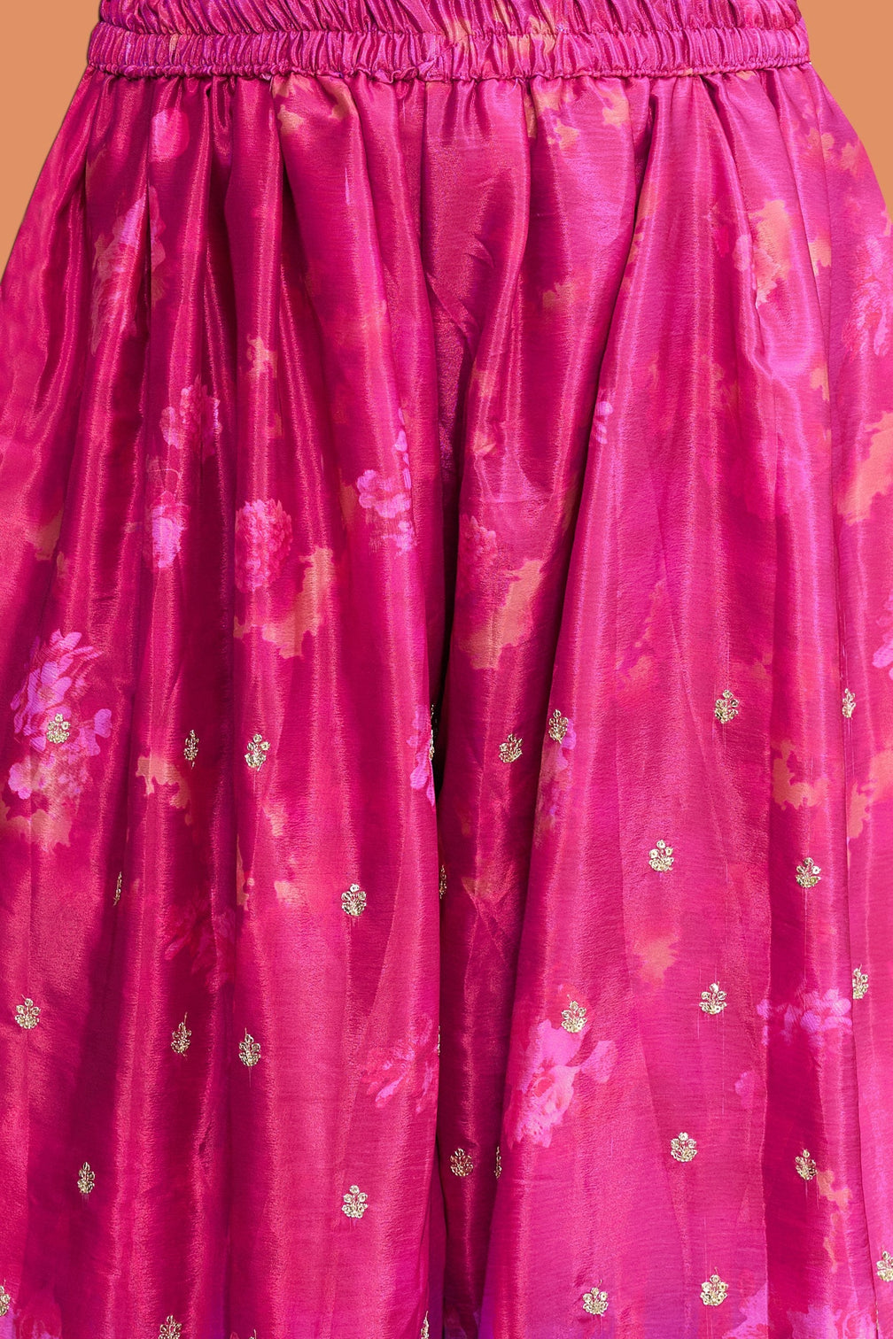 Purple Embroidered Palazzo Set