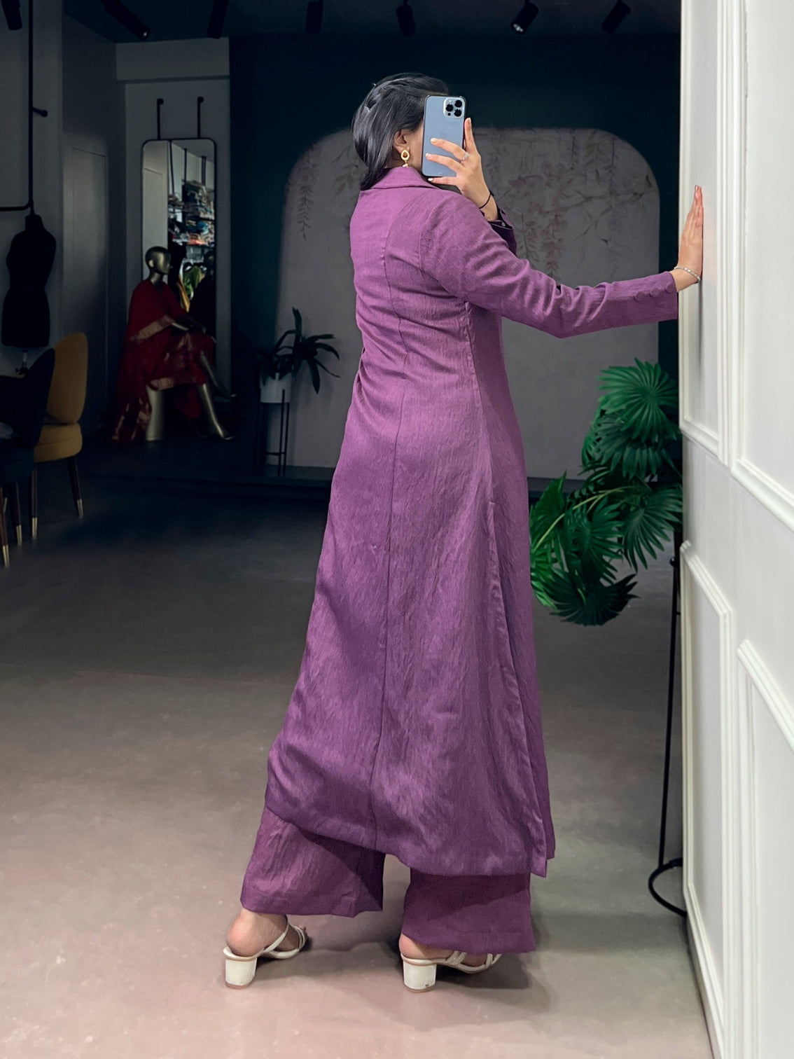 Purple Plain Top & Bottom Set