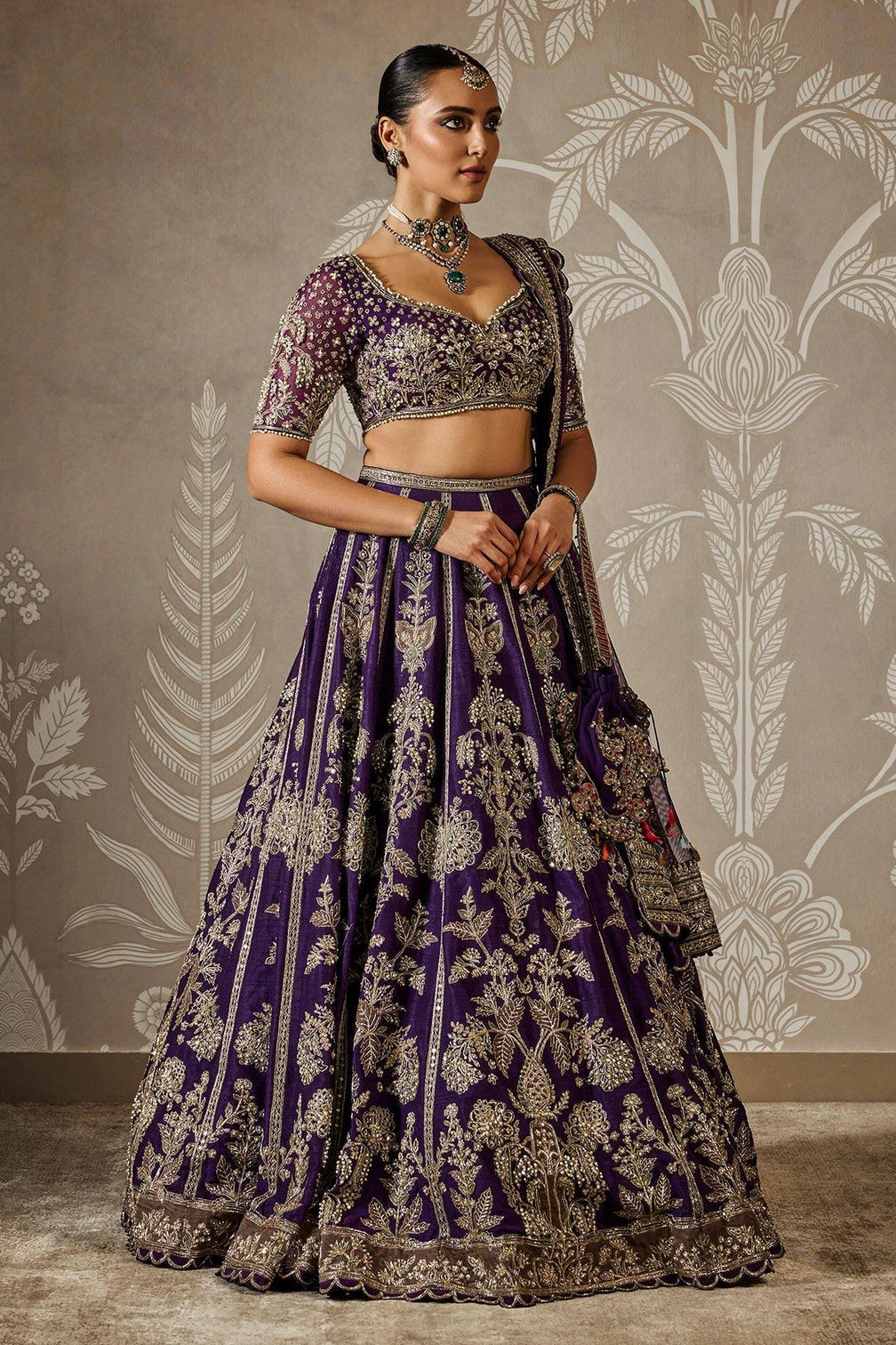 Purple Royal Luxe Sequin & Zari Lehenga Choli
