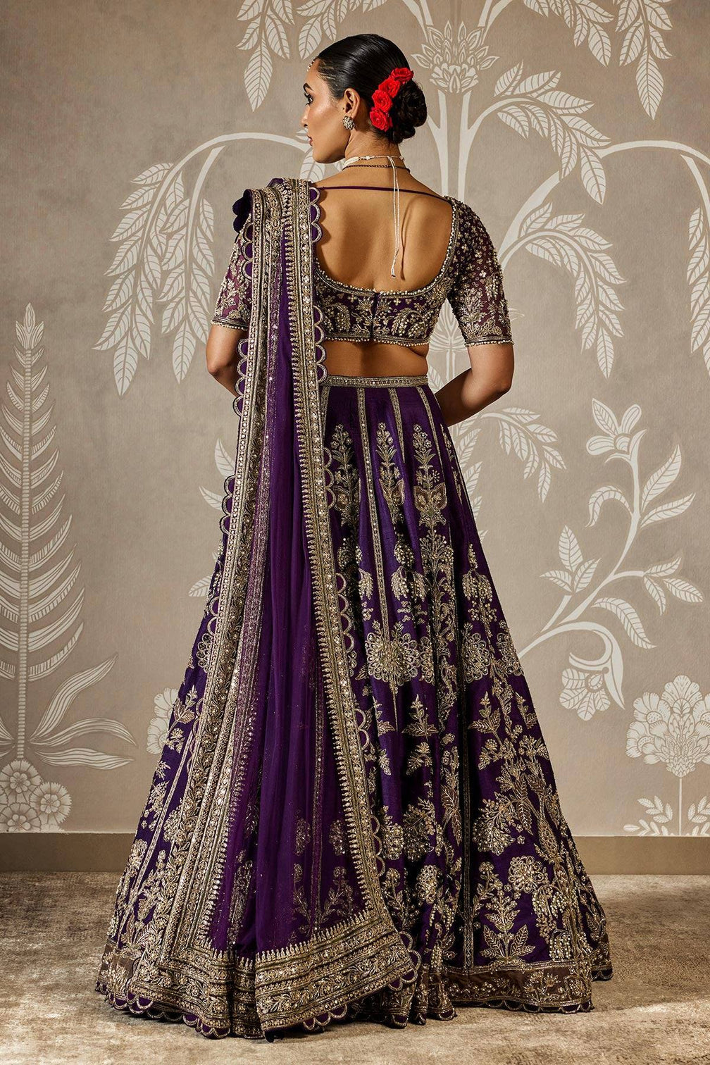 Purple Royal Luxe Sequin & Zari Lehenga Choli