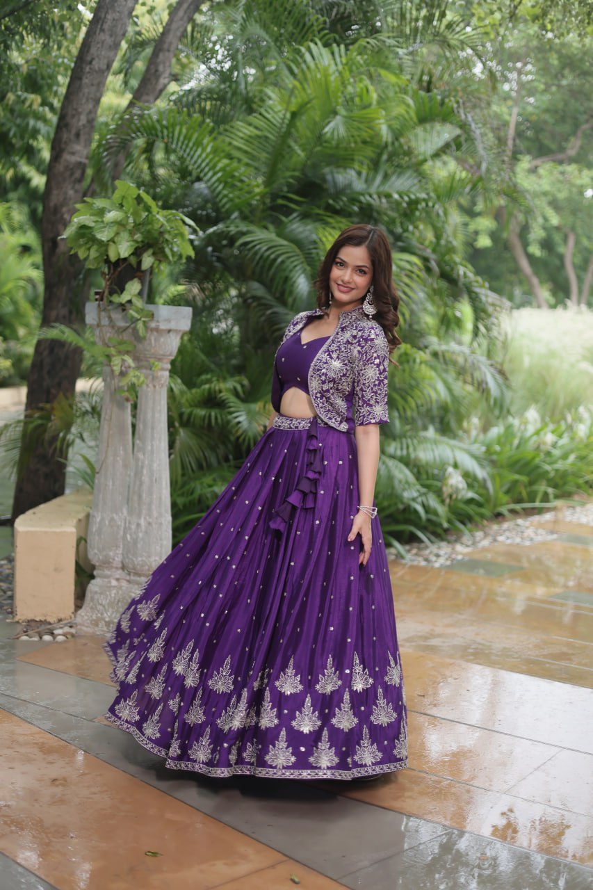 Premium Readymade Lehenga Choli Collection - Stunning Purple Co-Ord Set