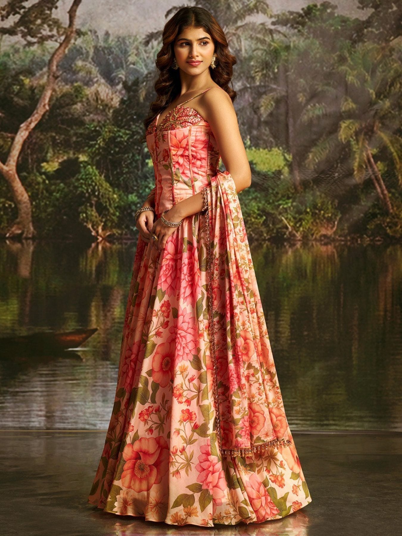 Handwork Corset Lehenga Set