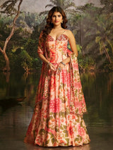 Handwork Corset Lehenga Set