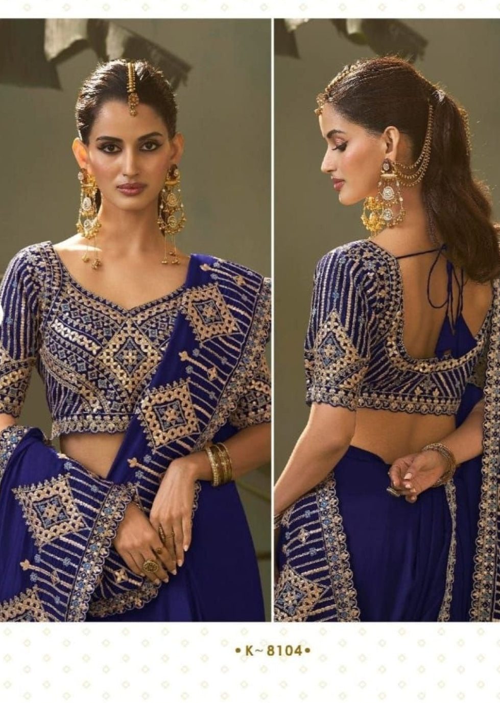 Purple Wedding Special Embroidered Silk Saree with Blouse