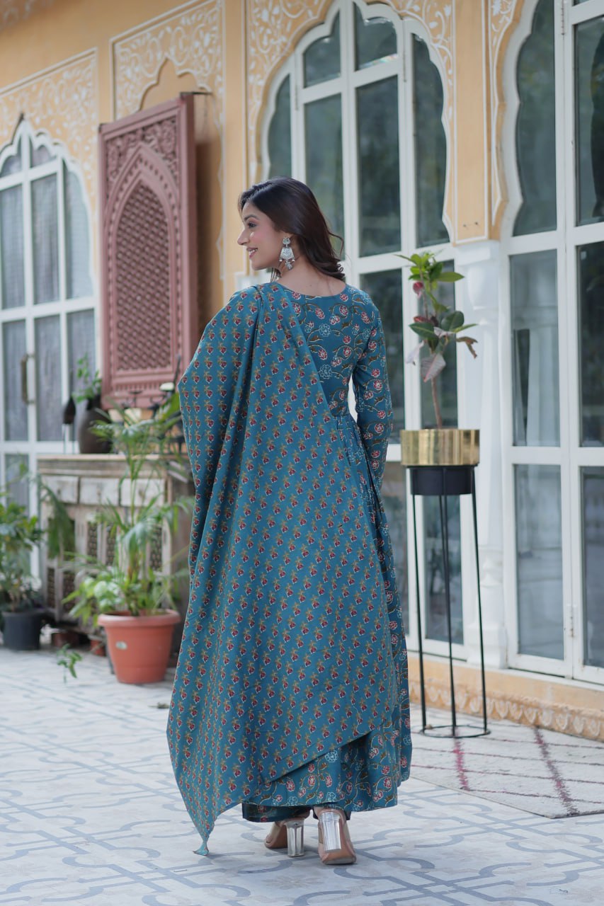 Rama Pure Cotton 3-Piece Ethnic Suit Set