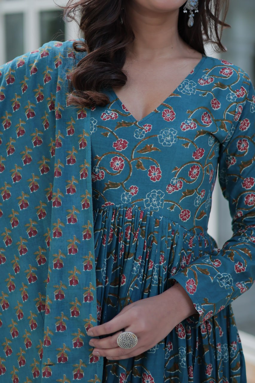 Rama Pure Cotton 3-Piece Ethnic Suit Set